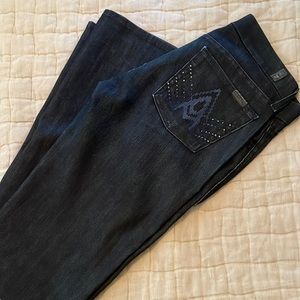 Lot of 4 designer jeans- sz.26, 7 for all mankind, Rock & Republic